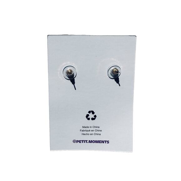 Elegant White and Gold Women's Earrings - Picture 4 of 5